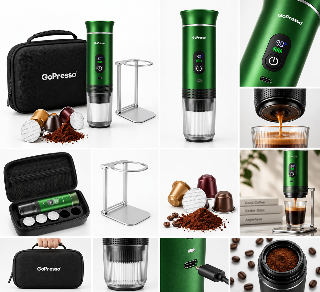 Cestovní set GoPresso Power (zelená)