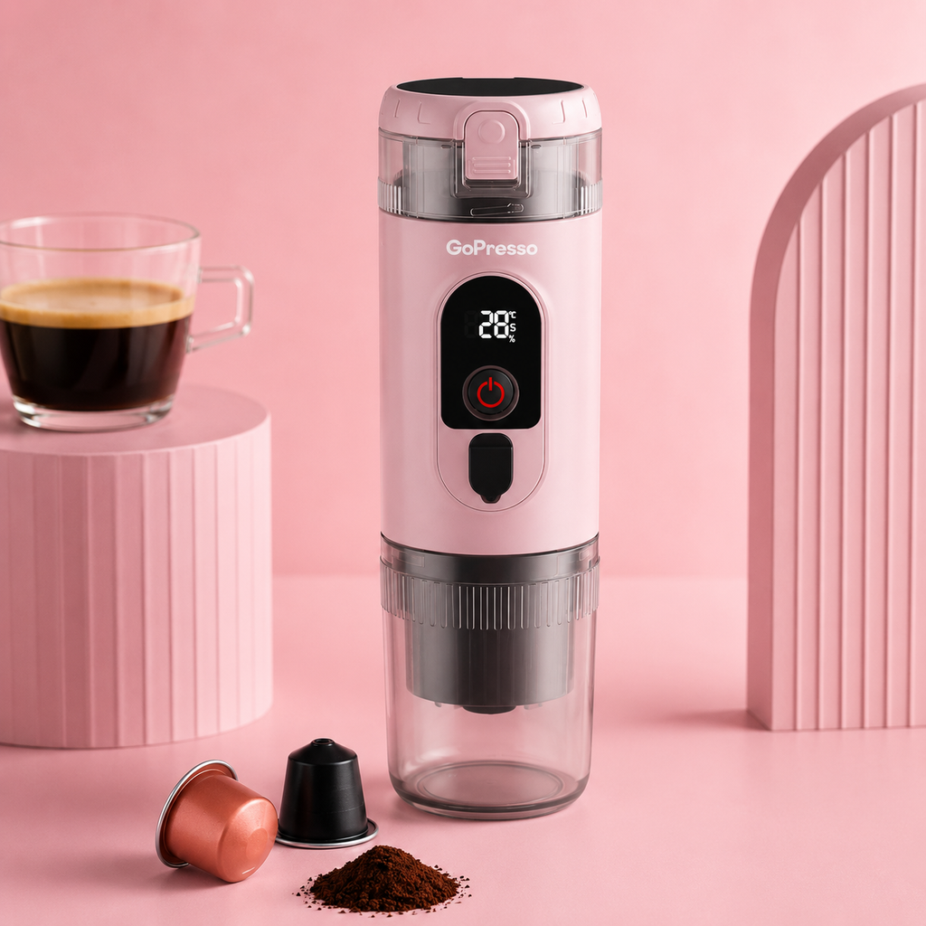 GoPresso Nano - Přenosný kávovar (Růžový)