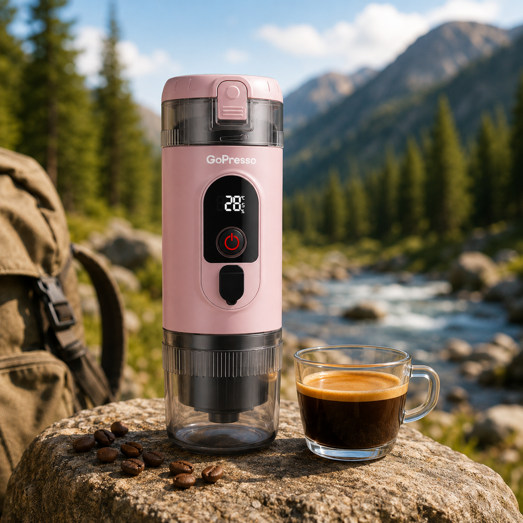 GoPresso Nano - Přenosný kávovar (Růžový)