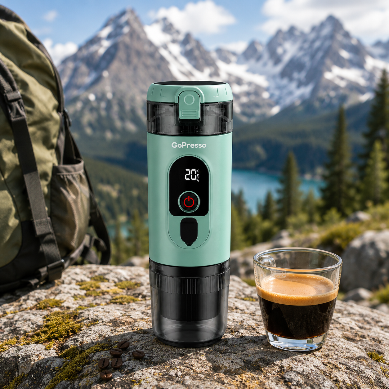 GoPresso Nano - Přenosný kávovar (Tyrkysová)