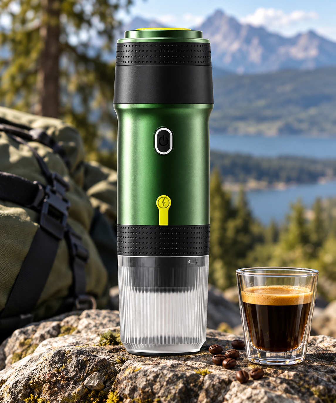 GoPresso Outdoor™ – Přenosný outdoor kávovar (zelená)